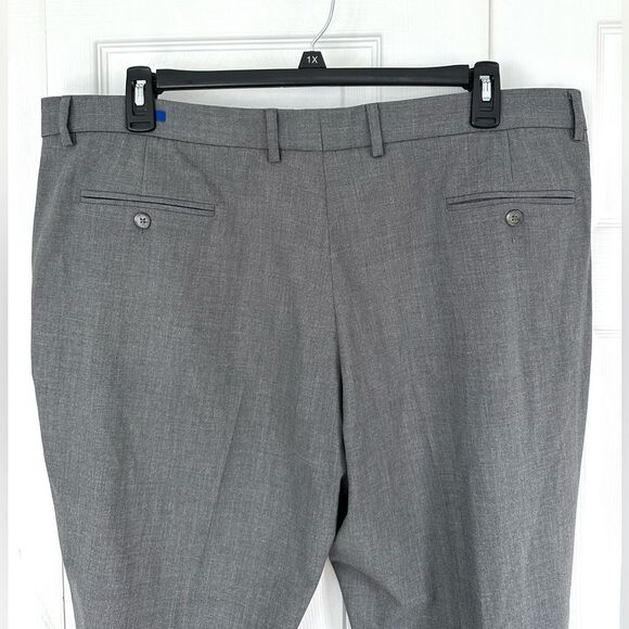 NEW Egara Men’s Gray Dress Pants 42x30 Suit Separates Stretch Slim Fit Slacks - Picture 8 of 13